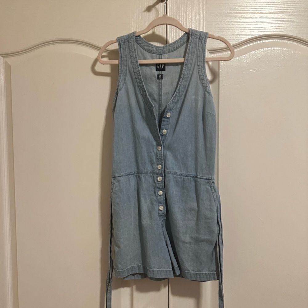 GAP Denim Sleeveless Romper